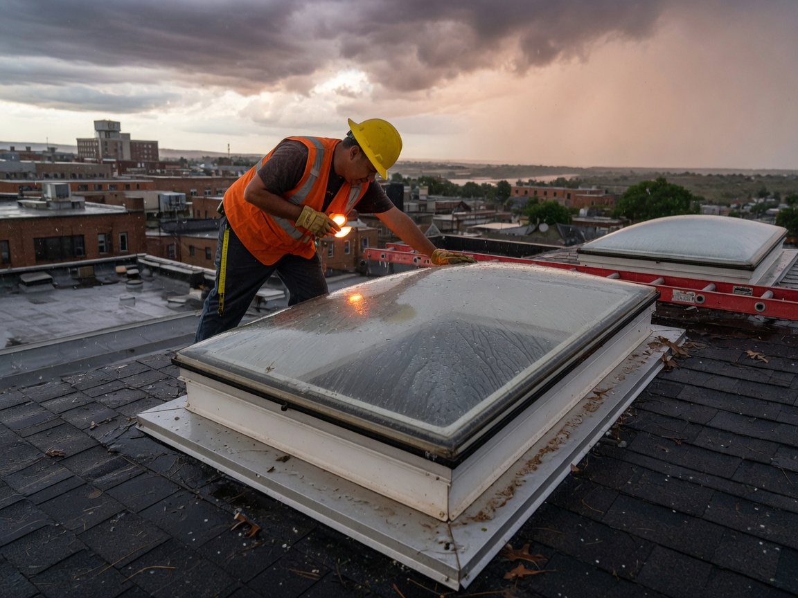 Inspecting Skylights After Summer Thunderstorms In Pueblo